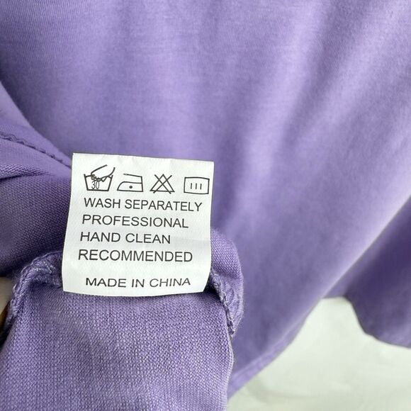 Women Blouse Size 2XL Pretty Purple Pull Over Short Sleeve! - Picture 8 of 11